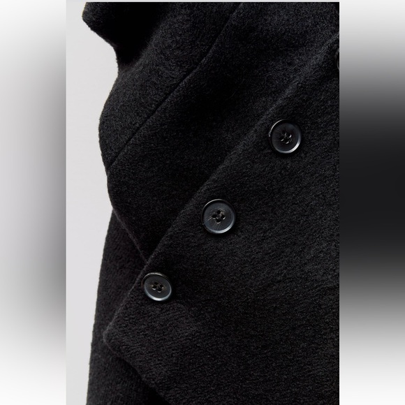 ZARA BLACK BUTTONED ZW WOOL TOP LIMITED EDITION SZ XS/S - Picture 12 of 13